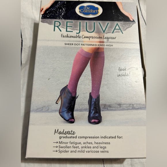 Rejuva fashion sheer dot pattern knee high sock - Picture 1 of 4